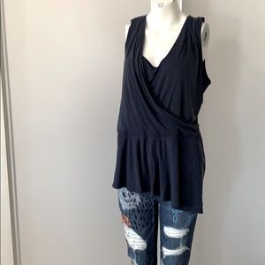 Rebel Wilson cross front top in Navy